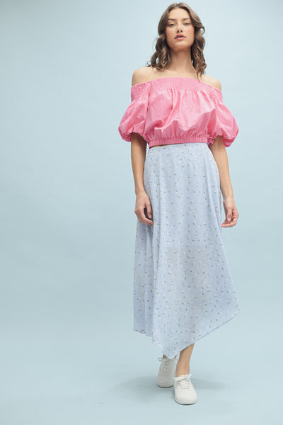 Bubble Gum Off Shoulder Top