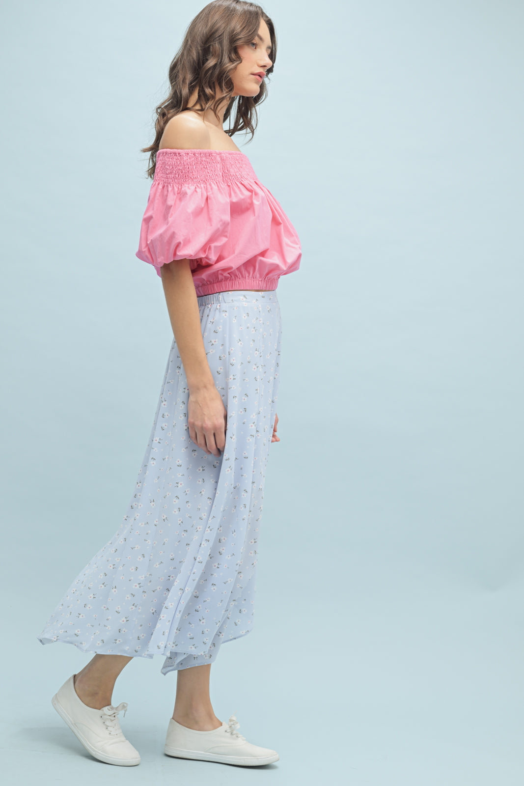 Bubble Gum Off Shoulder Top