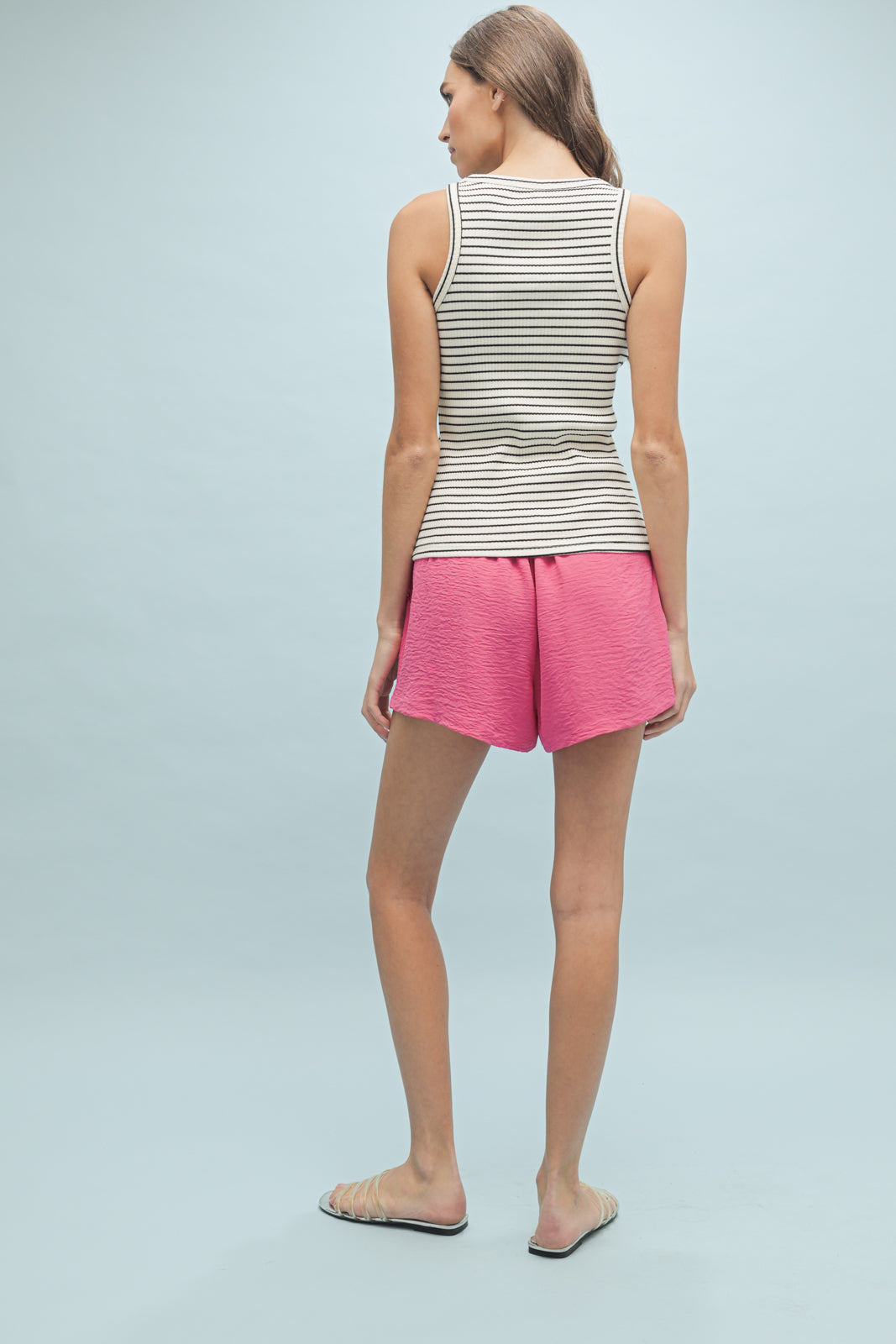 Alexis Striped V Neck Tank Top