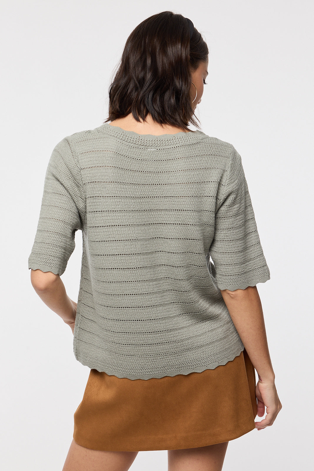 Kate Scallop Button Up Cardigan