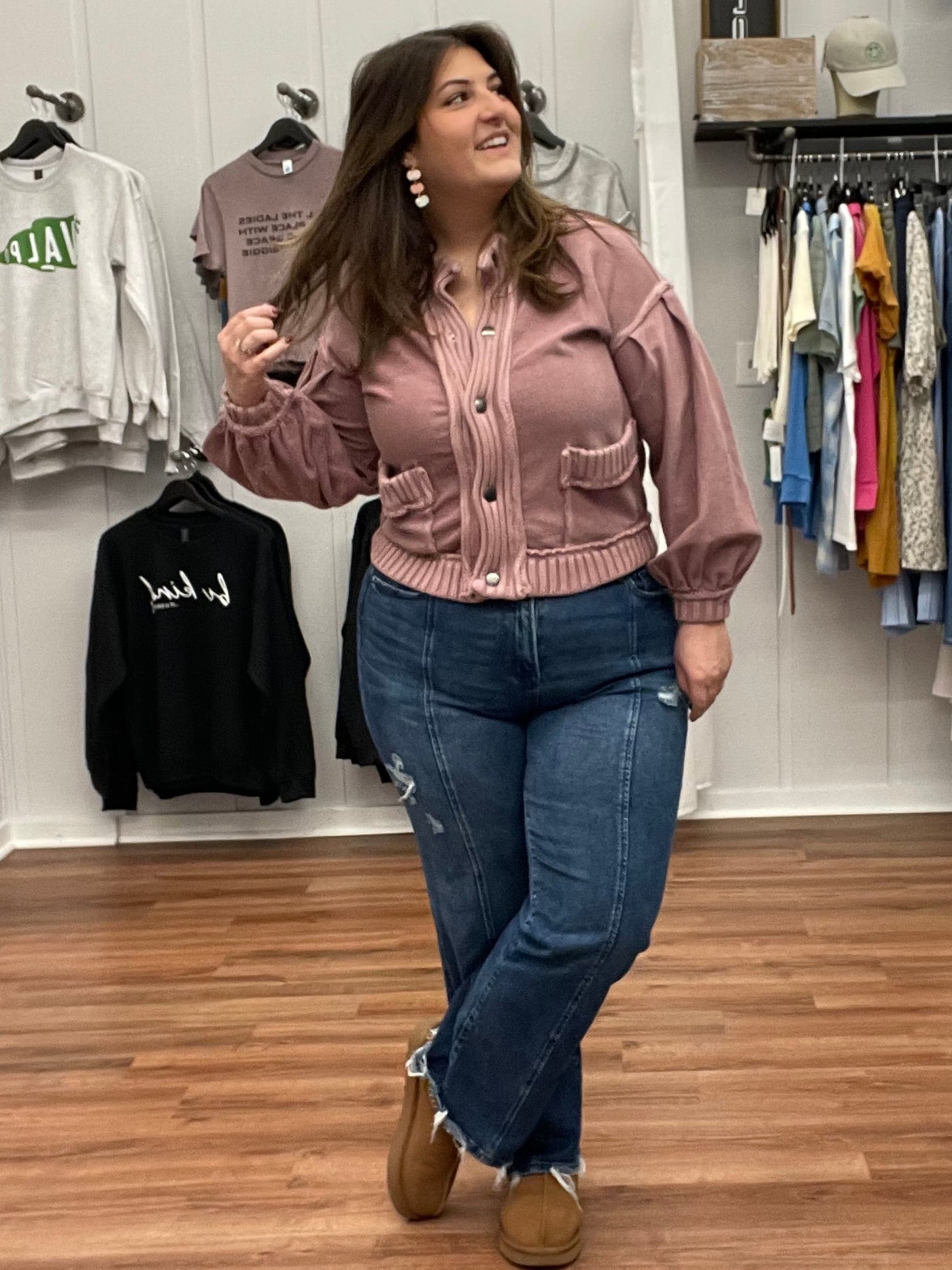 Lena Washed Vintage Cardigan Jacket