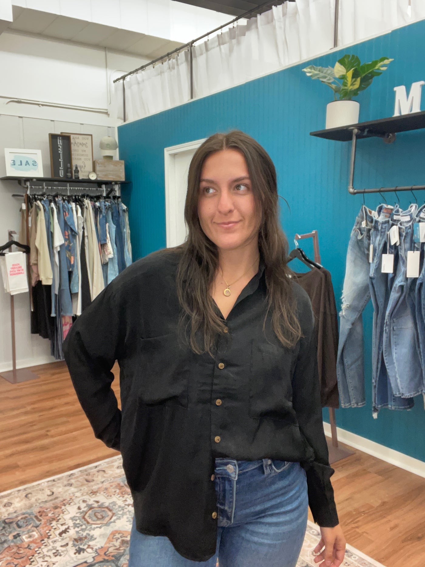 Katherine Collared Button Blouse