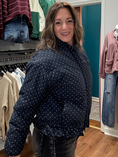 Carissa Polka Dot Quilted Jacket