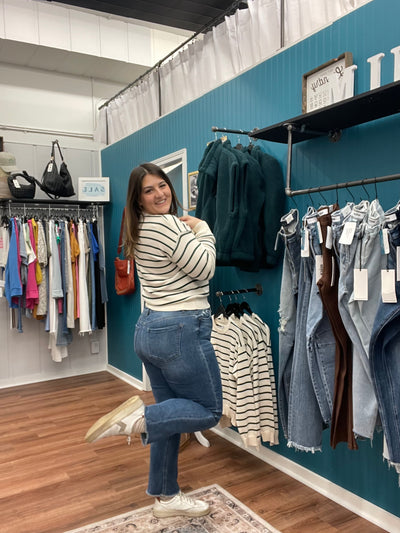 Jace Striped Crewneck Sweater