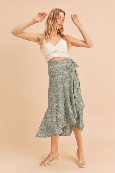 Cara Wrap Midi Skirt