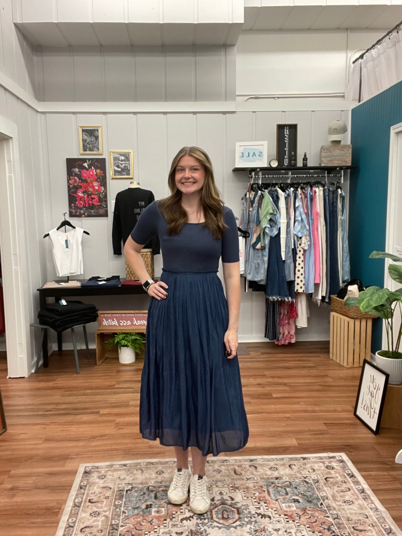 Bridget Scoop Neck Pleated Ballet Dress