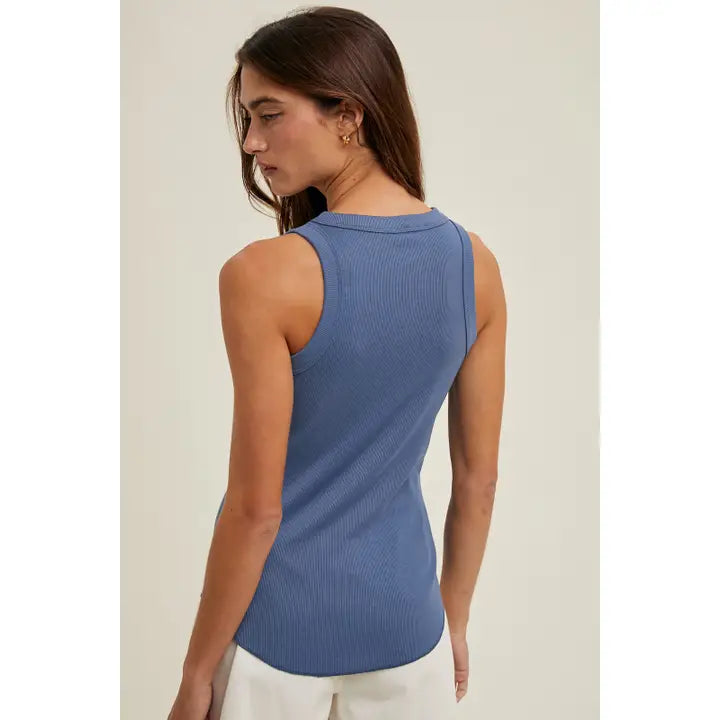 Amber Ribbed Knit Tank Top