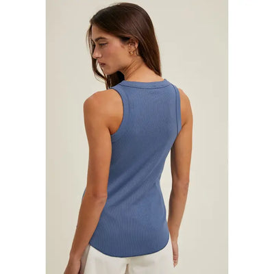 Amber Ribbed Knit Tank Top