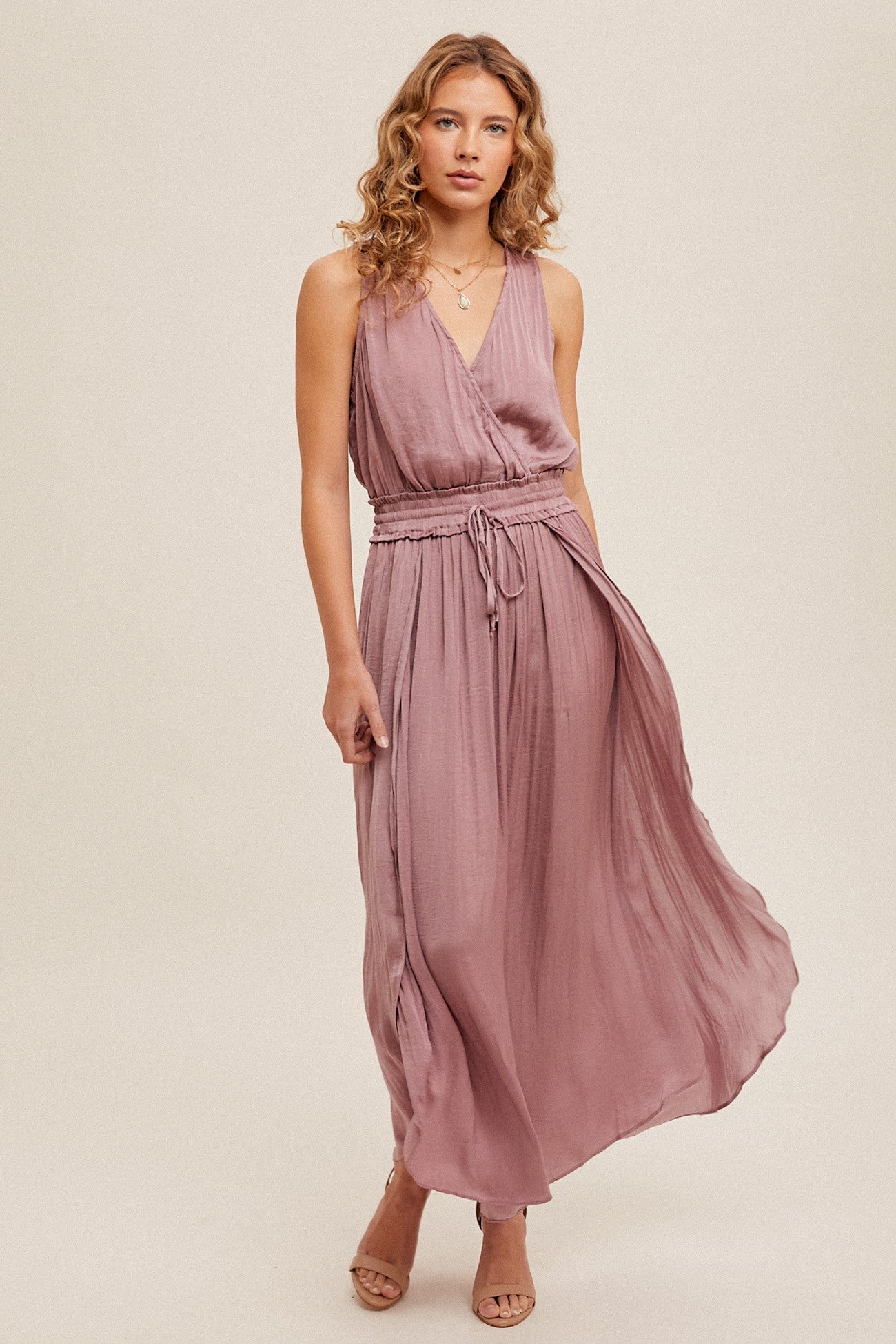 Millie Satin Maxi Dress