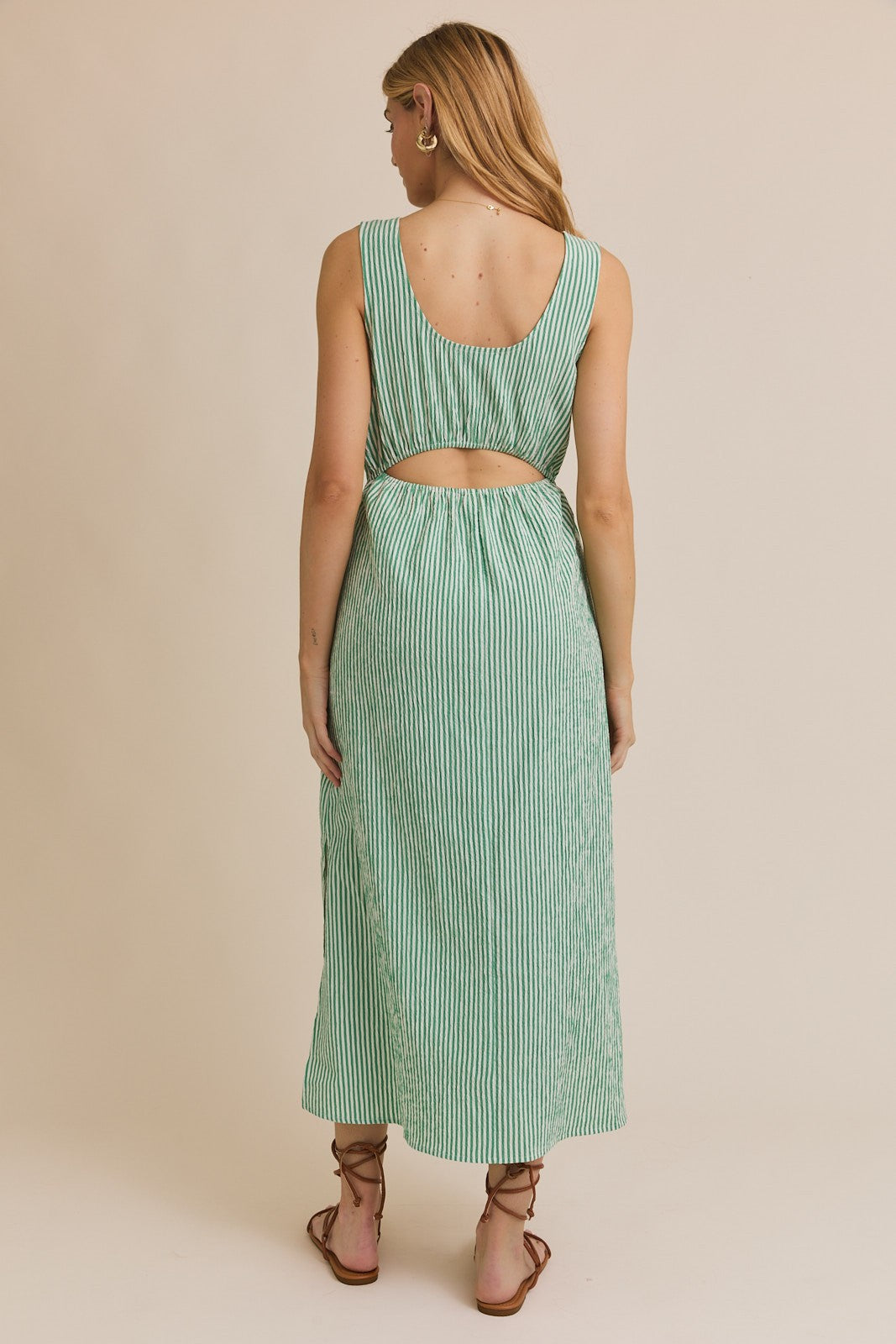 Ashlee Striped Midi Dress