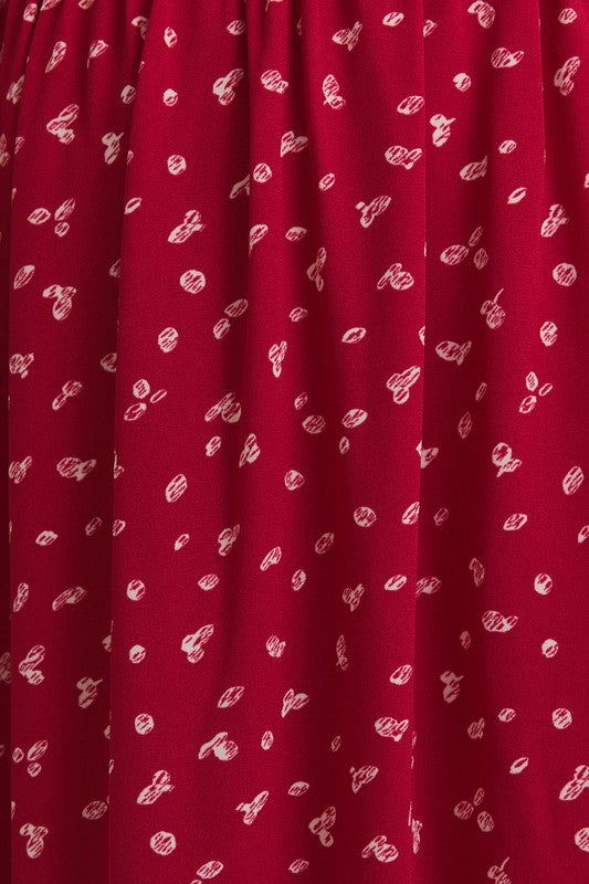 Stacey Red Dot Midi Dress