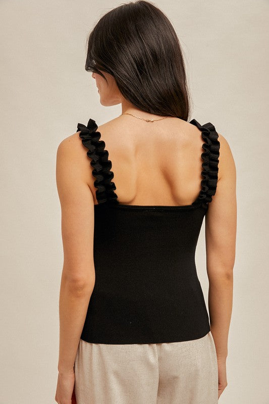 Heidi Ruffle Shoulder Sweater Cami