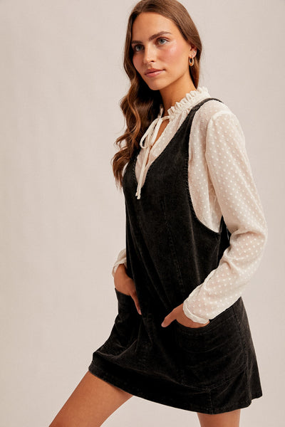 Maureen Corduroy Overall Dress