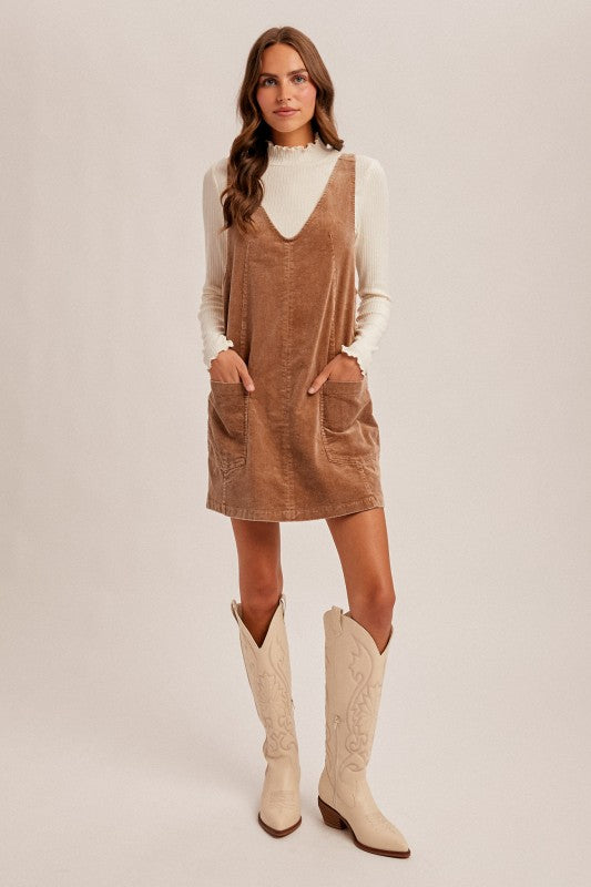 Maureen Corduroy Overall Dress