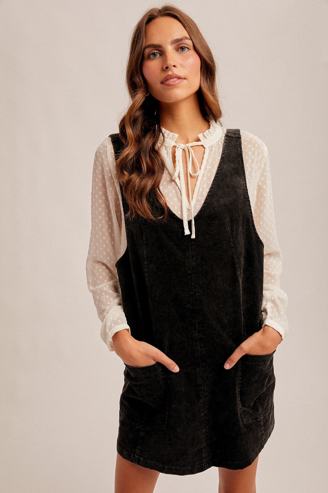 Maureen Corduroy Overall Dress