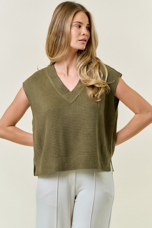 Olivia V Neck Sweater Vest