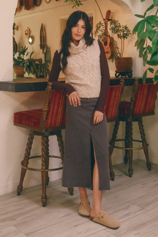 Tawny Twill Maxi Skirt