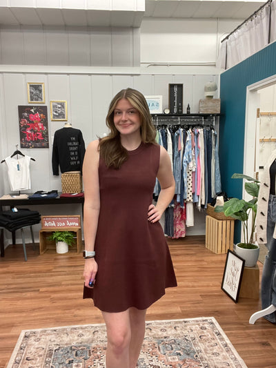 Katie High Neck Sleeveless Mini Dress