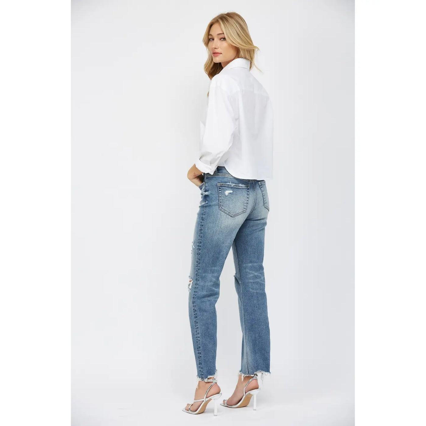 Porter High Rise Straight Leg Denim
