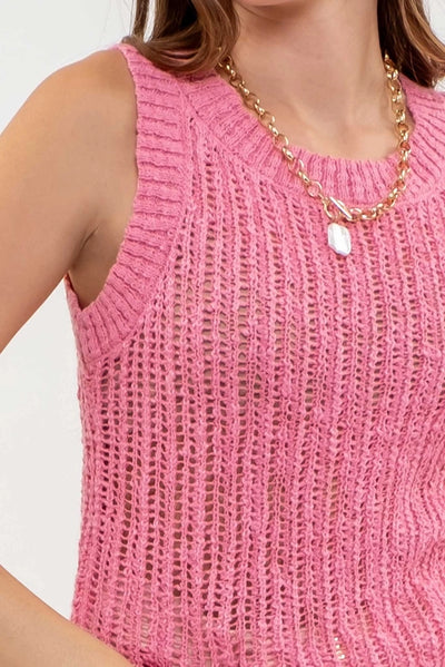Sophia Crochet Knit Vest