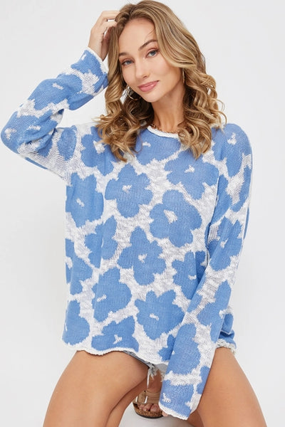 Grier Flower Pattern Sweater