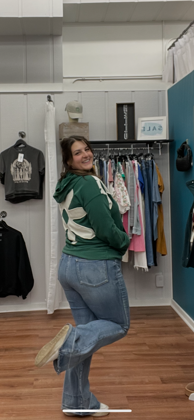 Maggie Floral Patch Hooded Sweatshirt