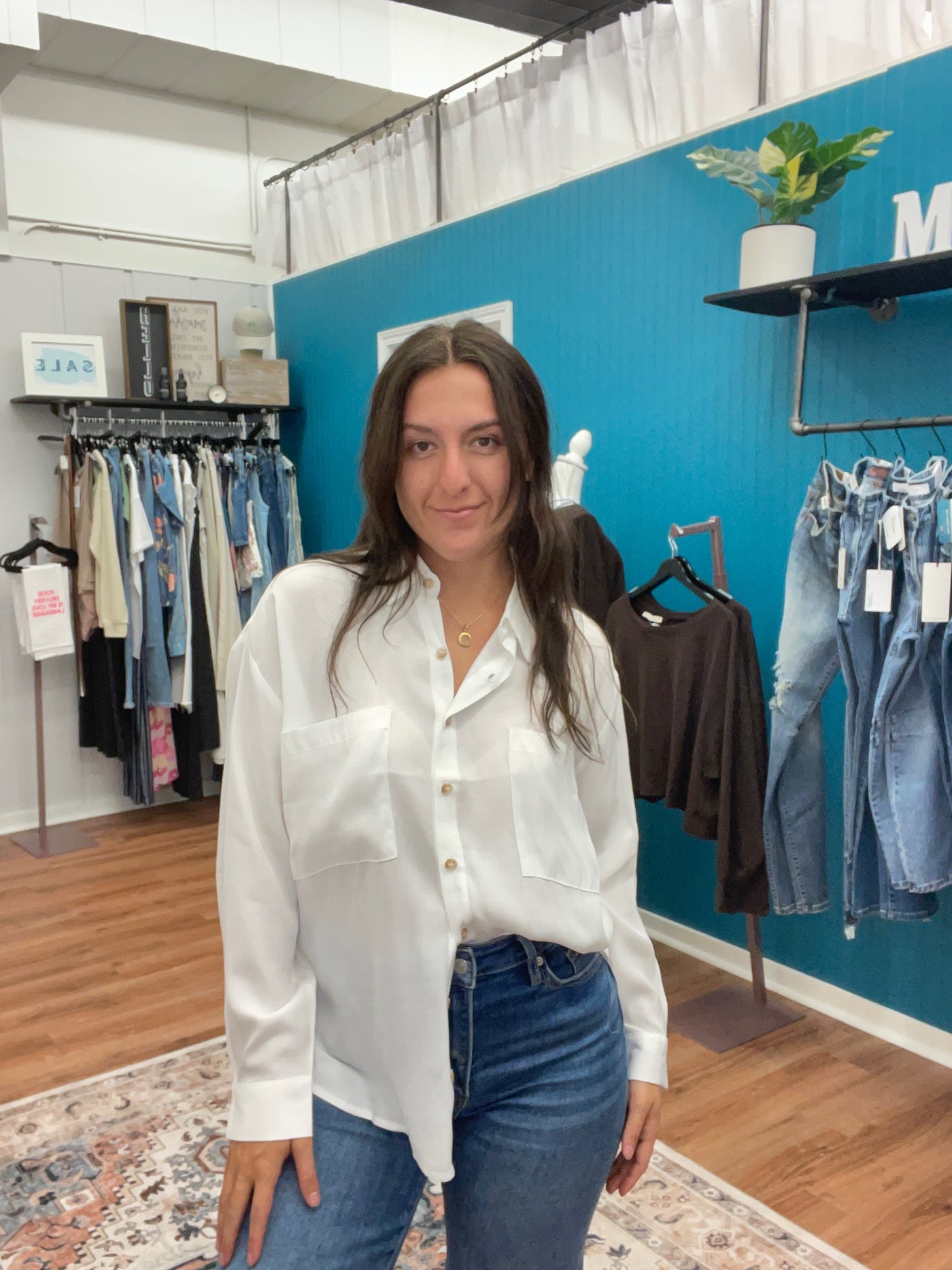 Katherine Collared Button Blouse