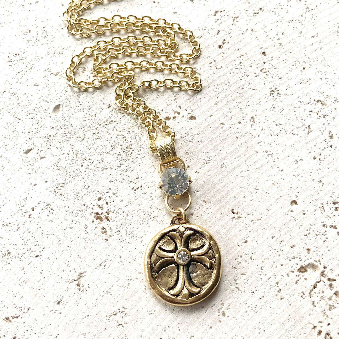 Stamped Dragonfly With Crystals