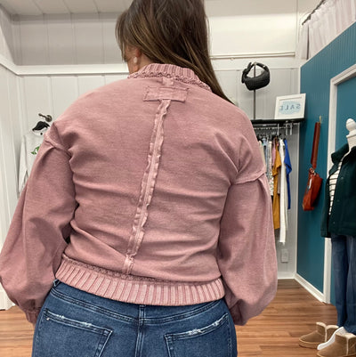 Lena Washed Vintage Cardigan Jacket