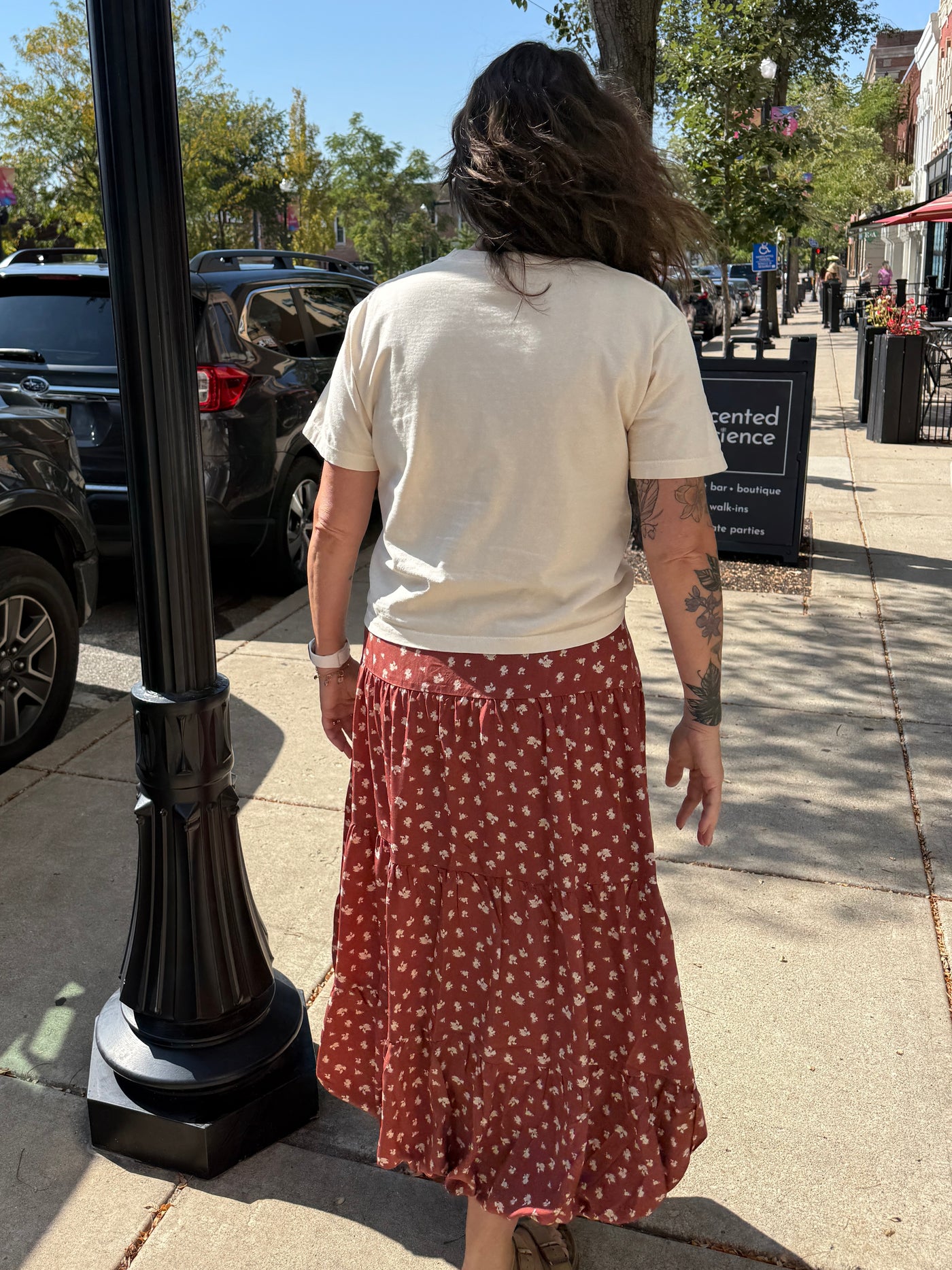 Whispers Floral Tiered Bubble Skirt