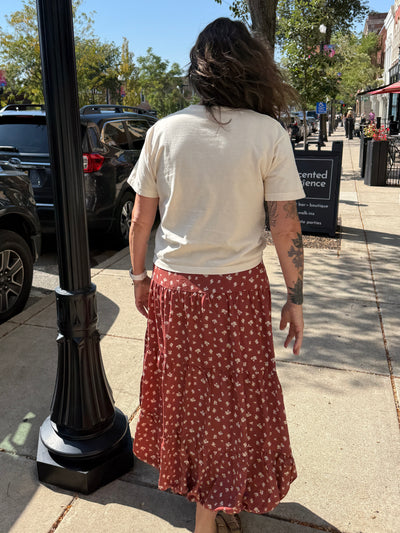 Whispers Floral Tiered Bubble Skirt