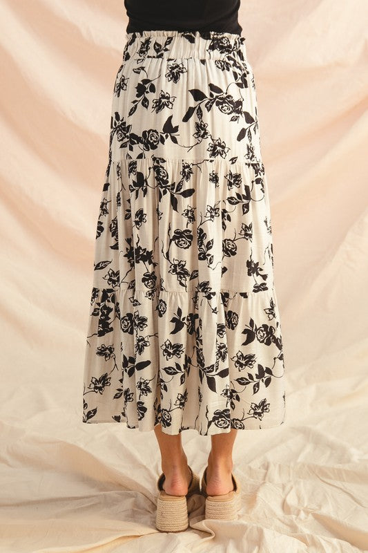 Molly Floral Woven Boho Skirt