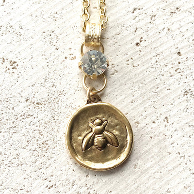 Stamped Dragonfly With Crystals