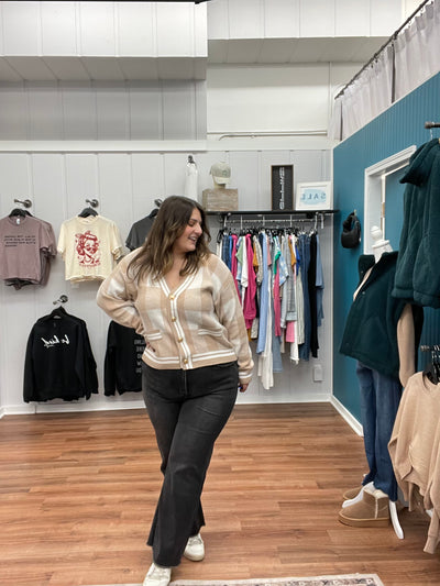 Carter Checkered Sweater Cardigan