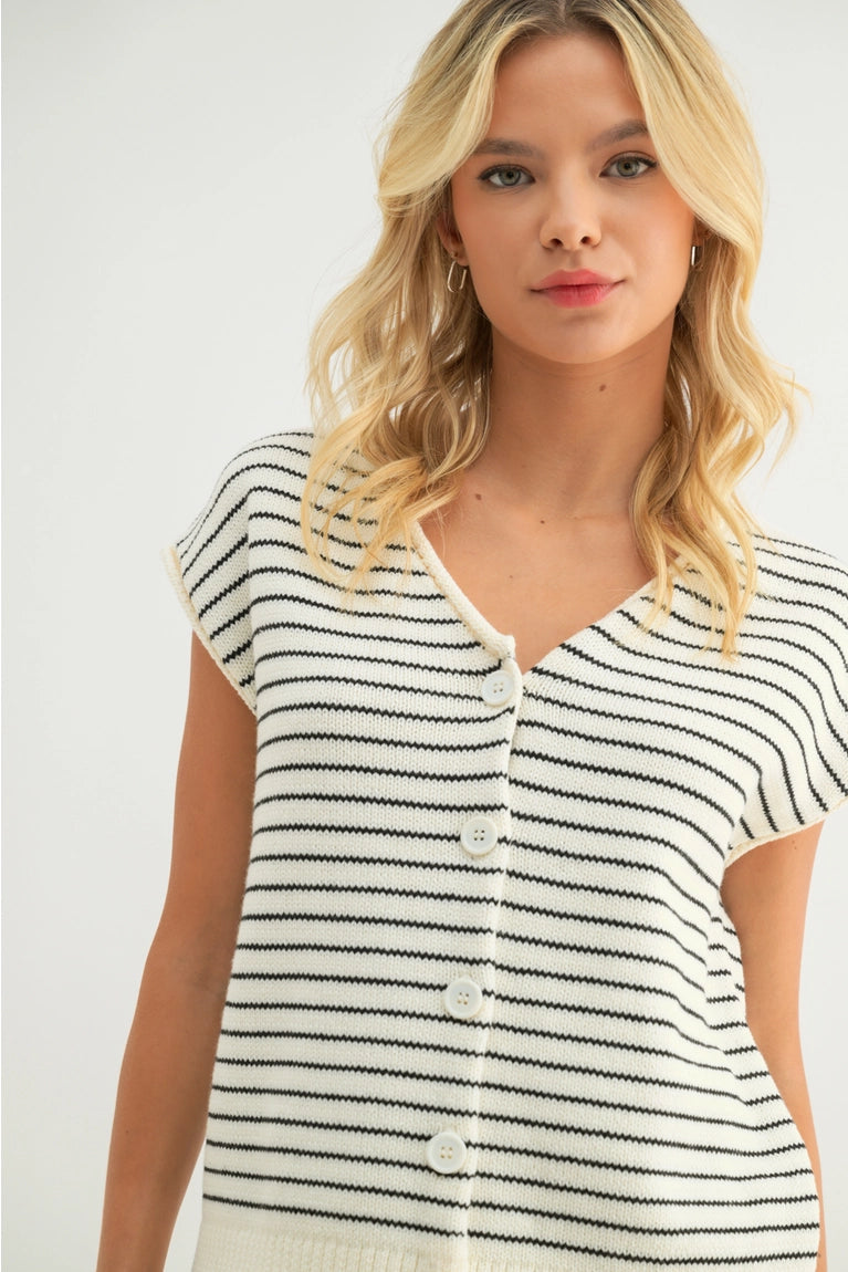 Josie Button Up Sweater Vest