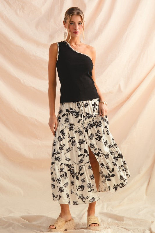 Molly Floral Woven Boho Skirt