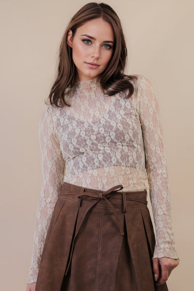 Emmie Fitted Mesh Lace Top