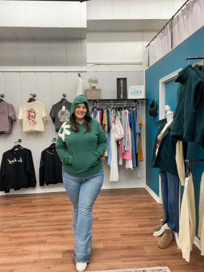 Maggie Floral Patch Hooded Sweatshirt