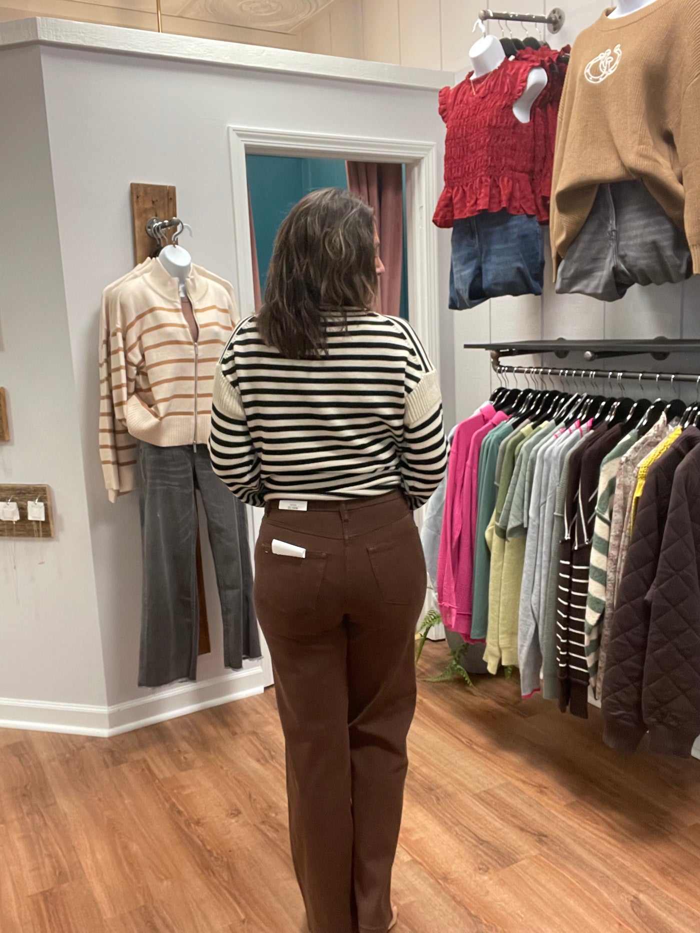 Manchester High Rise Wide Leg Brown Denim