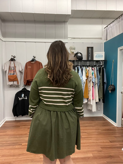 Val Mixed Contrast Mini Dress