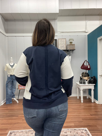 Dani Long Sleeve Color Block Sweatshirt