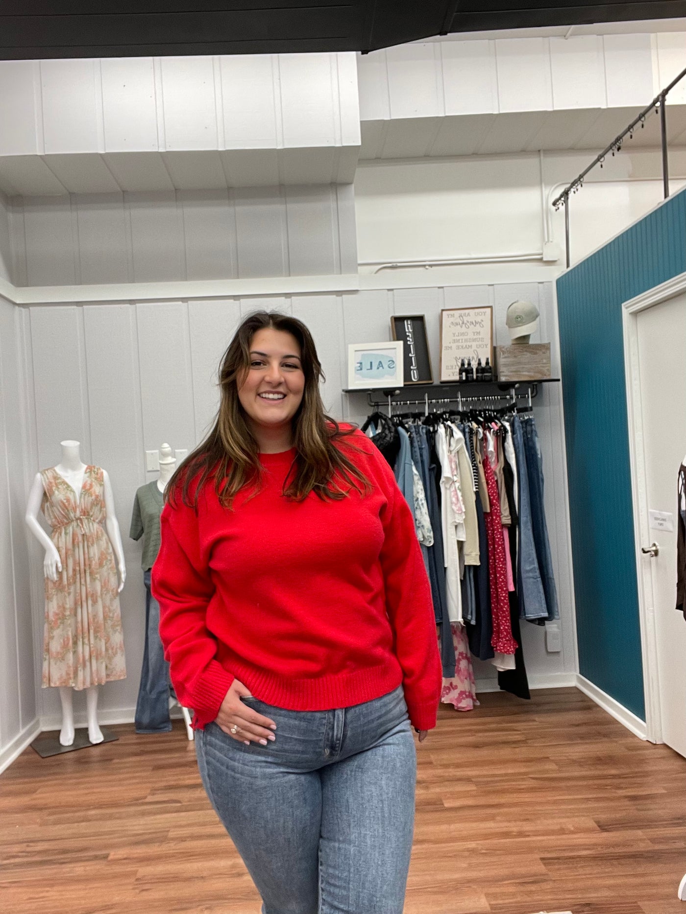 Molly Drop Shoulder Ruched Sweater