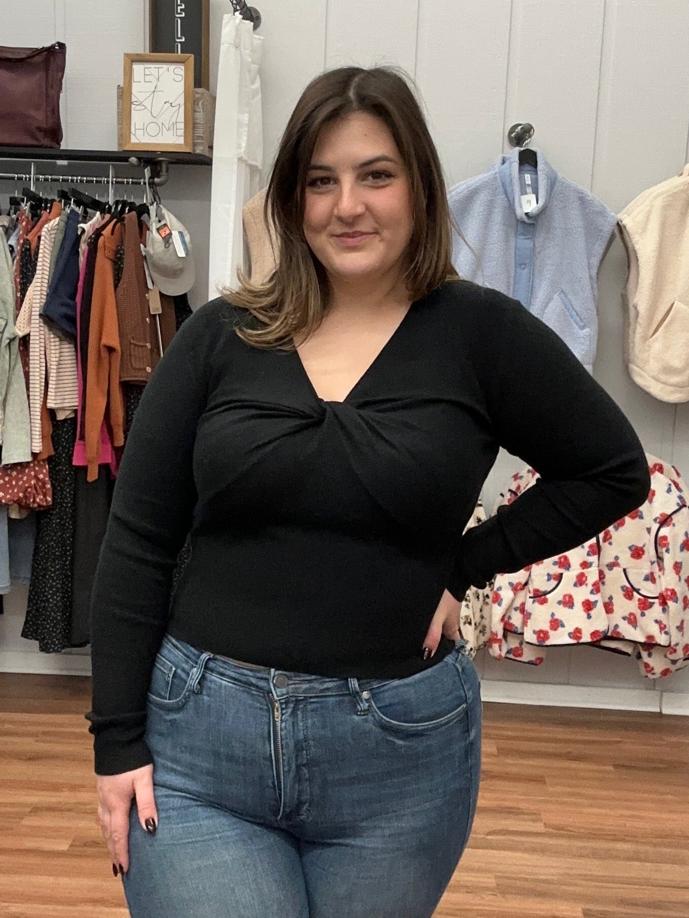 Emily Twist Front Knit Top