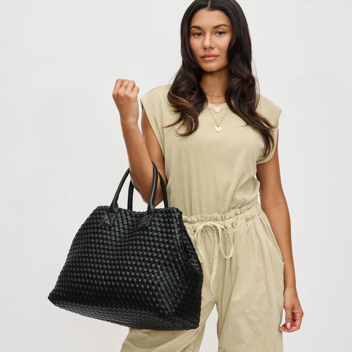 Ithaca Woven Leather Tote