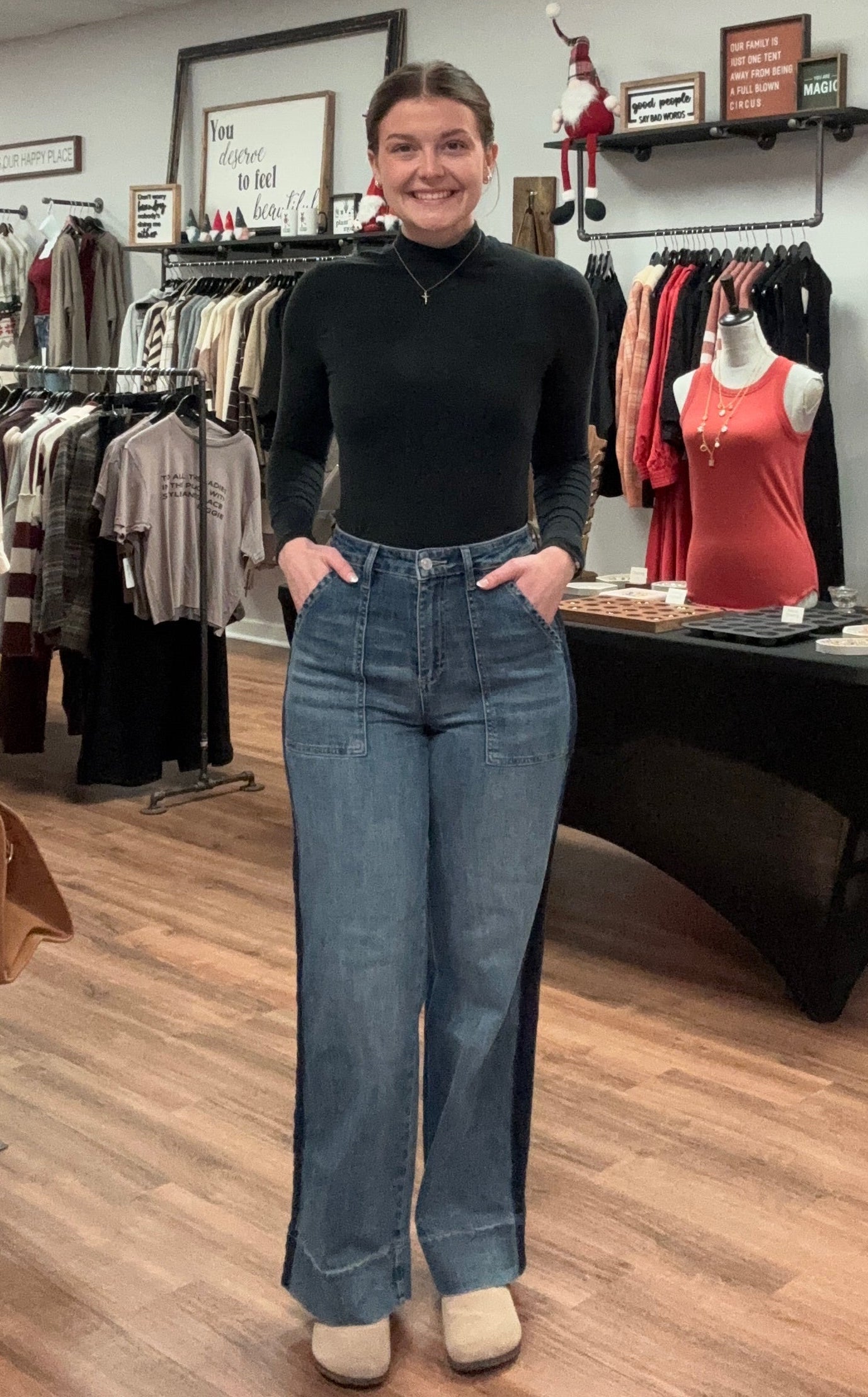 Los Angeles Super High Rise Tuxedo Denim