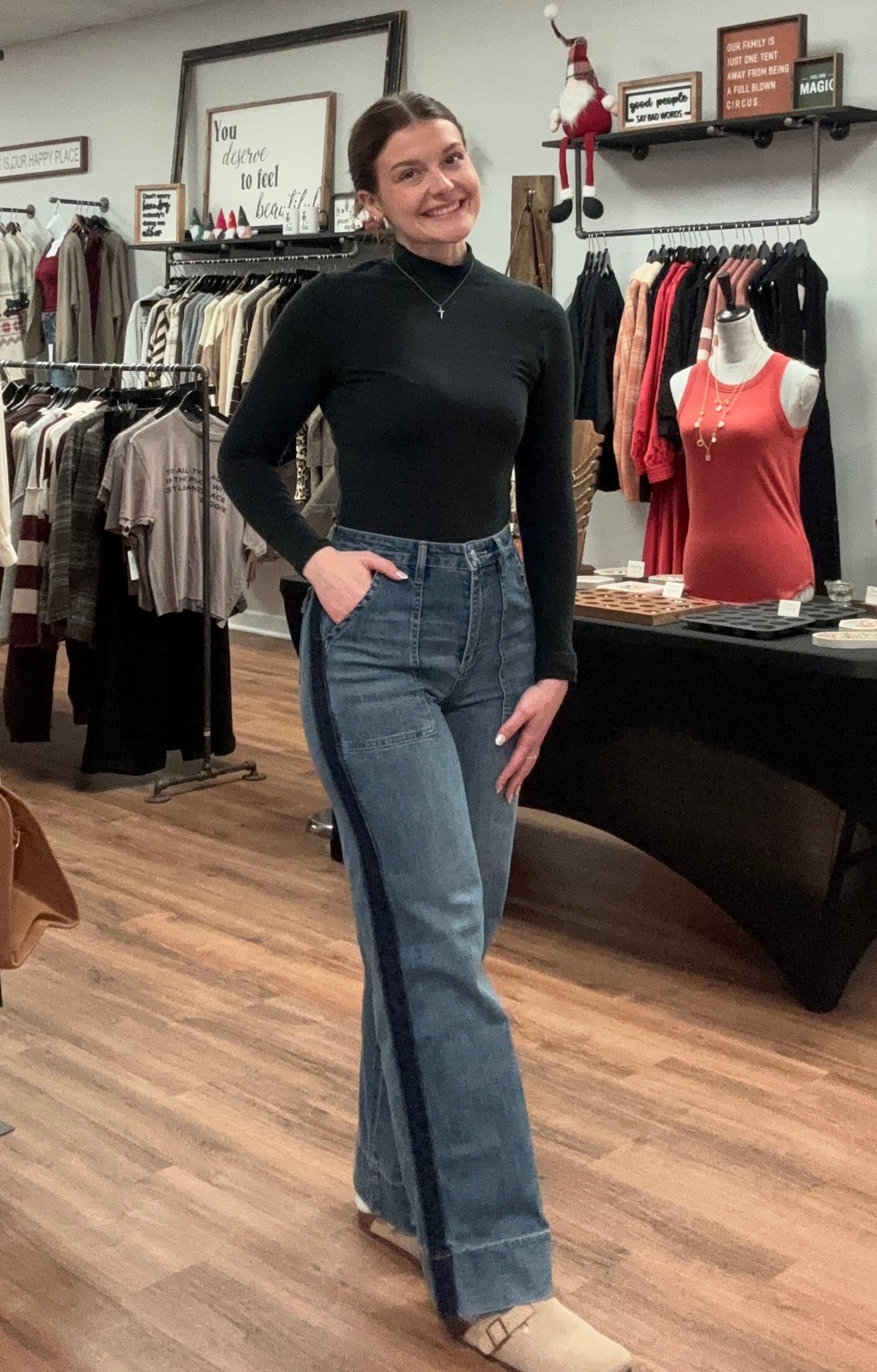 Los Angeles Super High Rise Tuxedo Denim