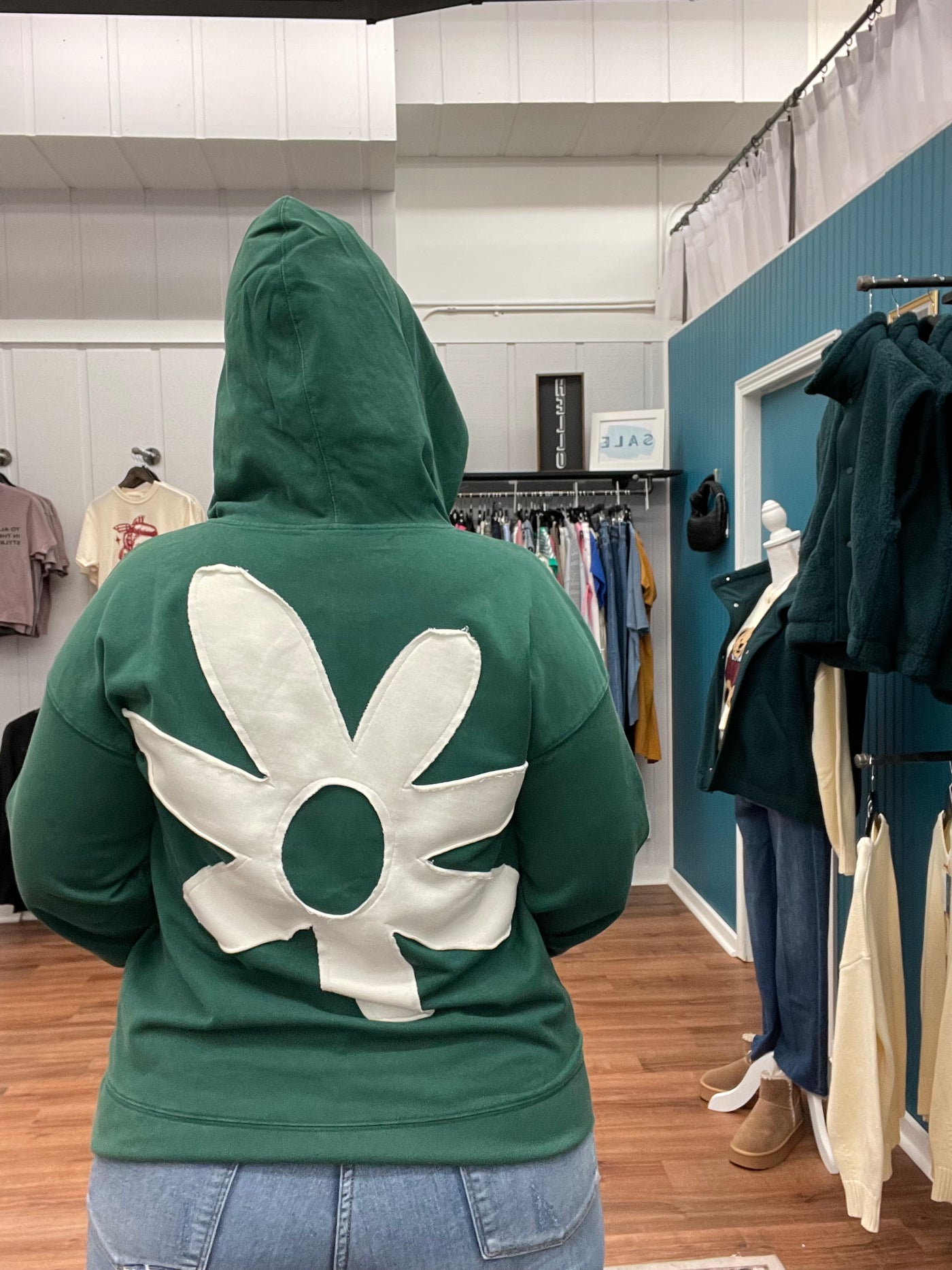 Maggie Floral Patch Hooded Sweatshirt