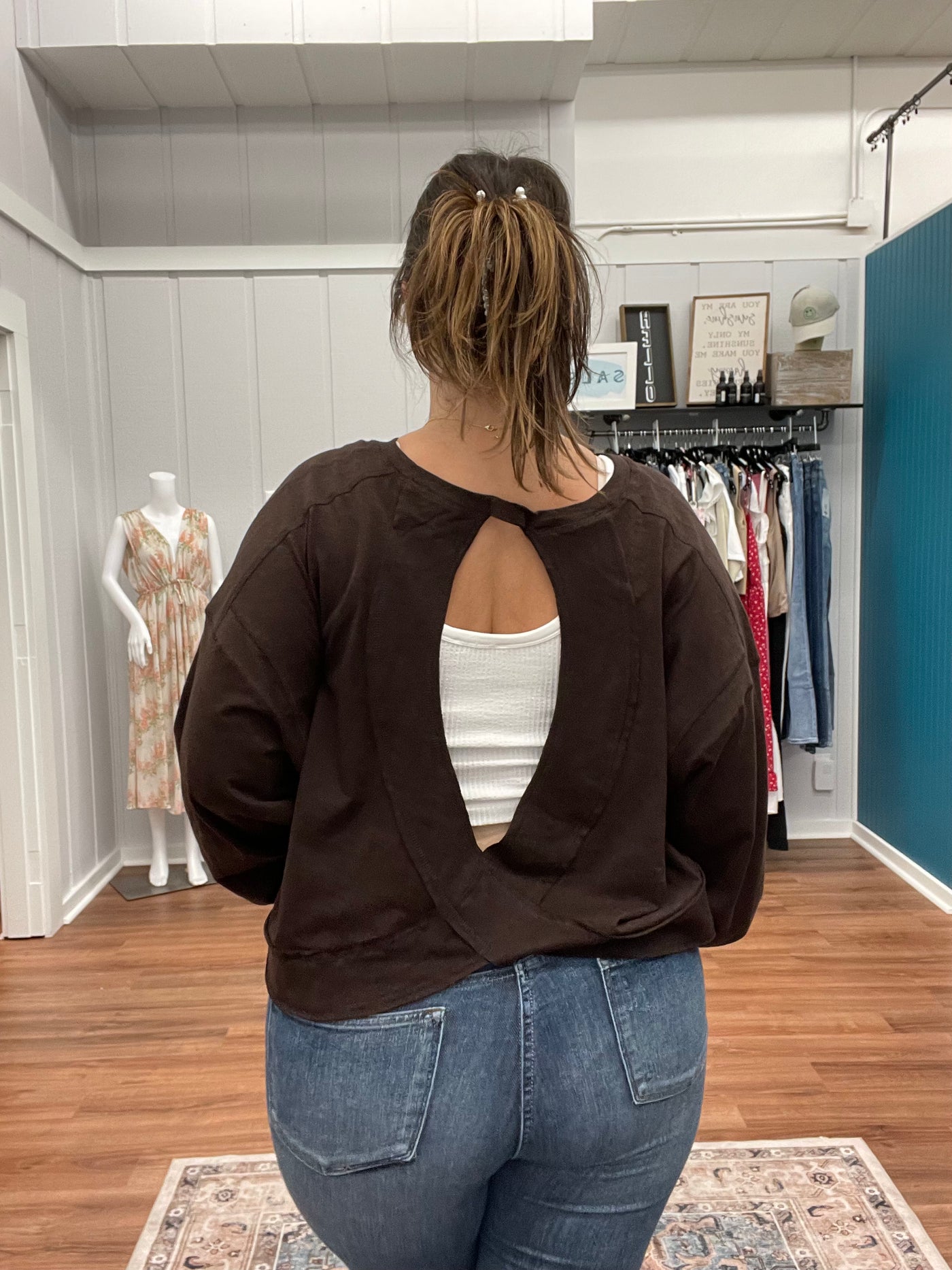 Ellis Open Back Slub Long Sleeve