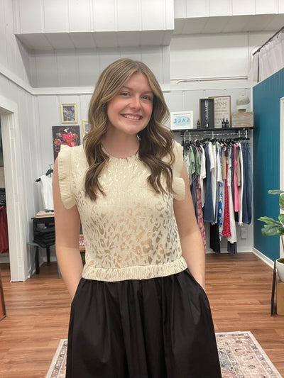 Lennie Foil Leopard Maxi Dress