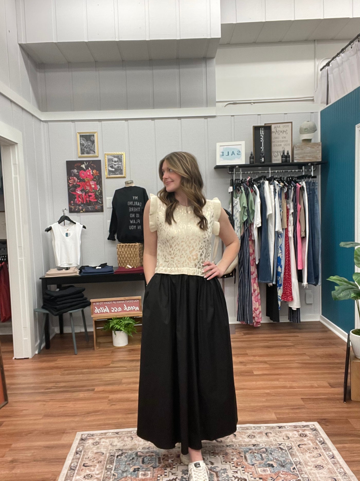 Lennie Foil Leopard Maxi Dress